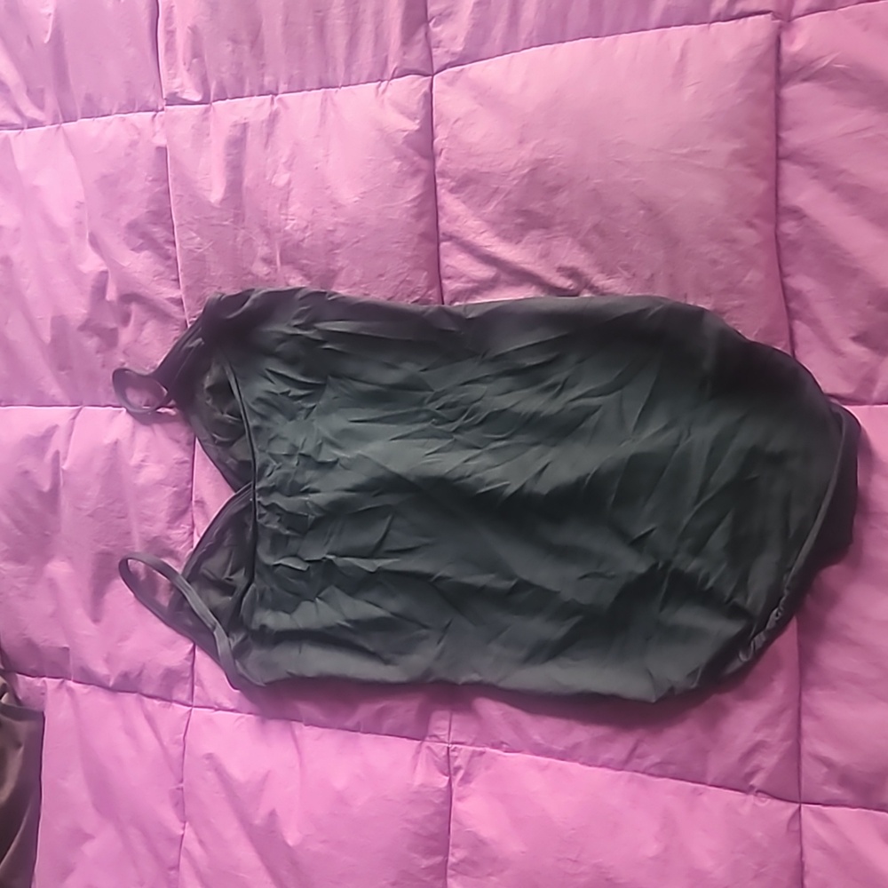 Danskin New York City Ballet camisole mock wrap black leotard size L - Picture 3 of 8